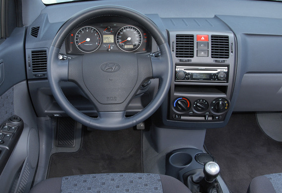 Evidenziazione della maniglia del riscaldamento su Hyundai Getz