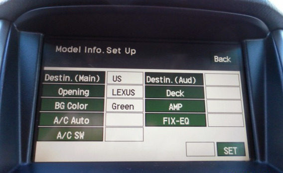 Lexus RX II self-diagnosis using routine monitor