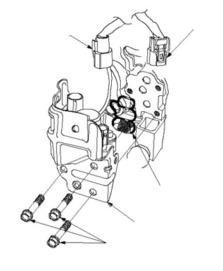 Removal and installation of the VTEC oil valve control valve (K20Z) at Honda Civil 8