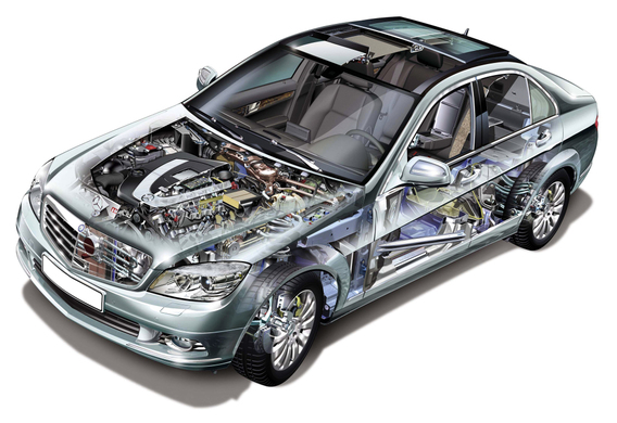 Replacement of the berm at the Mercedes-Benz C-Klasse (W204) with a 1.8 l motor