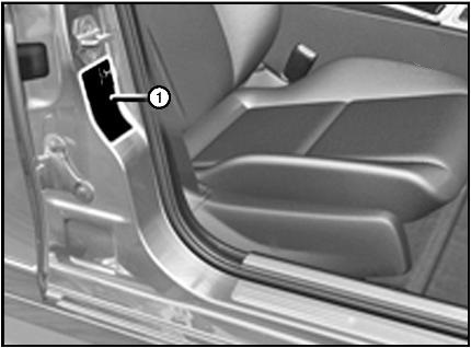 Position of information plates at Mercedes-Benz C-Klasse (W204)