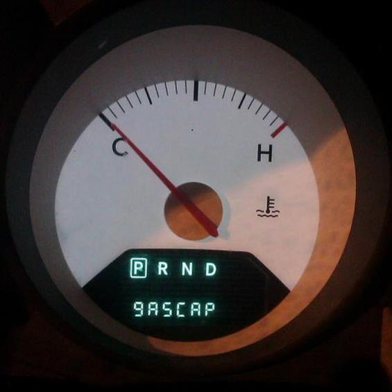 A GASCAP message was displayed on the Dodge Caliber dashboard