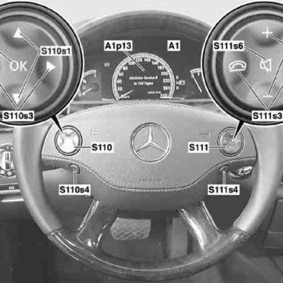 Reset the UTO indication at Mercedes-Benz S-klassse (W221)