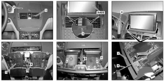 Rimozione di Central Deflector presso Mercedes-Benz C-Klasse (W204)